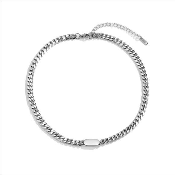 NEW 925 STERLING SILVER PUNK CHOKER NECKLACE - Picture 4 of 7